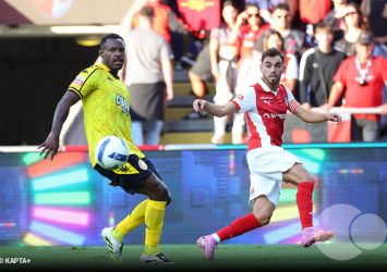 Braga de Ricardo Horta, sofreu muito com a boa atuação do Nacional. (Foto: Kapta +)